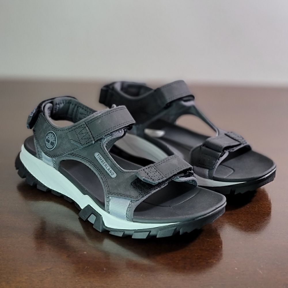 Timberland Garrison Trail Sandals Black Leather Comfort Men's Shoes Boots Gray - Picture 10 of 13